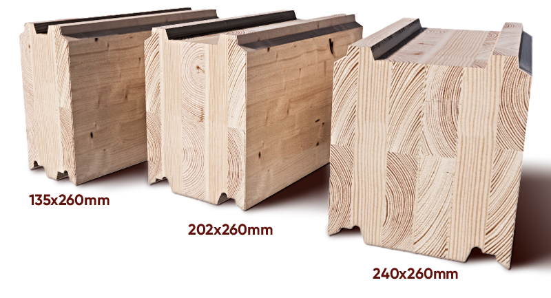 Hirsiseinä: eri paksuudet hirsiseinille